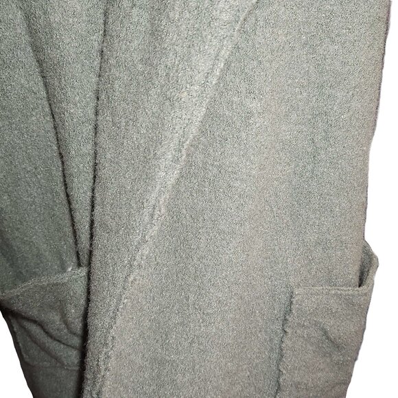Tahari wool blend long duster vest Women's 1X cardigan olive / army green warm - Picture 5 of 16